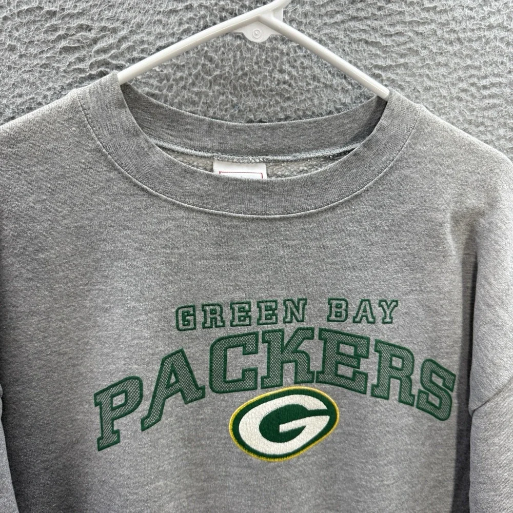 Vintage Green Bay Packers Sweatshirt Adult XL Gray Crewneck NFL Football Y2K‎